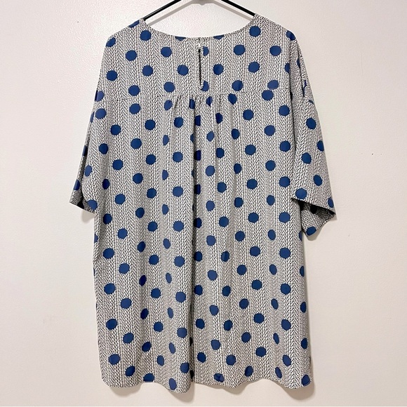 Primark Blouse Size 16 Loose Fit Airy Polka Dot Casual Cottagecore Boho Prairie - Picture 3 of 7